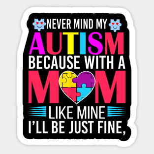 World Autism Awareness Day Autism Mom Gift Sticker